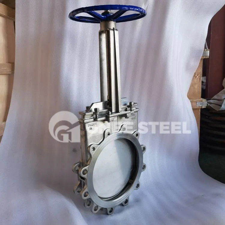 Vàlvula de porta de ganivet d'acer al carboni