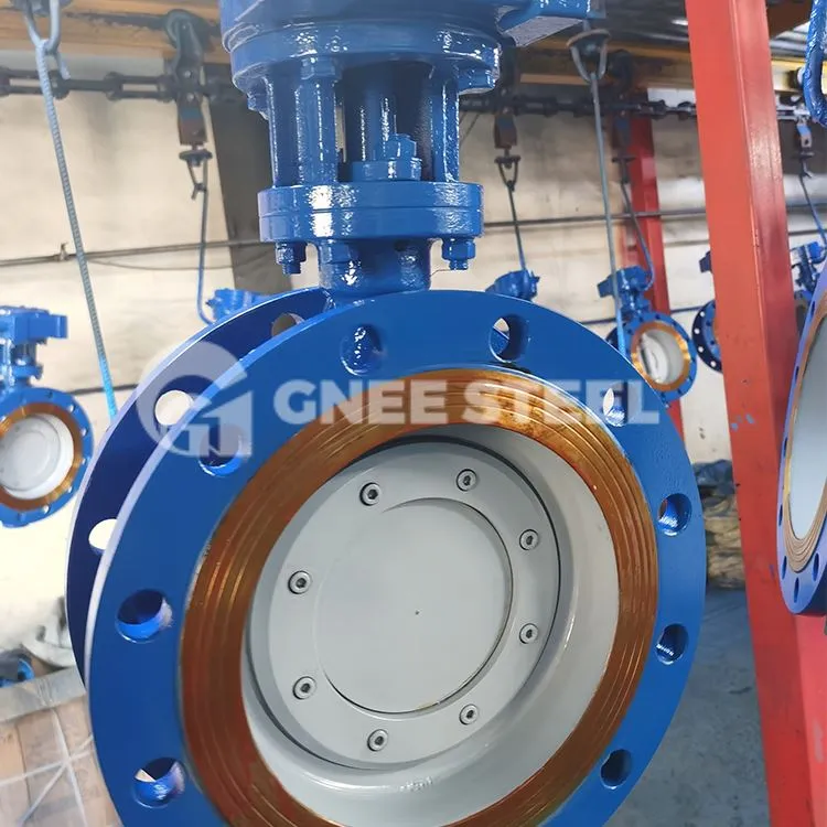 Vàlvula de papallona triple excèntrica d'acer al carboni