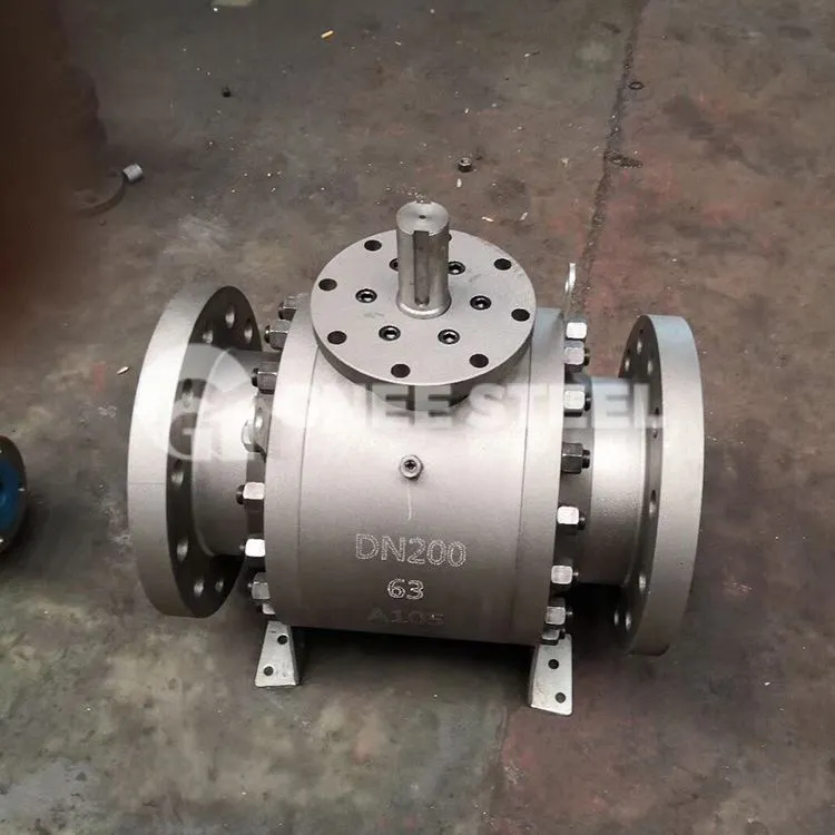 Vàlvula de bola d'entrada superior criogènica muntada amb muñón