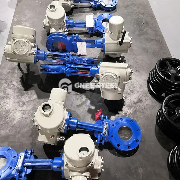 Vàlvula de porta de ganivet de brida elèctrica