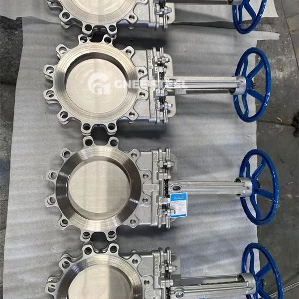 Vàlvula de porta de ganivet asseguda metàl·lica