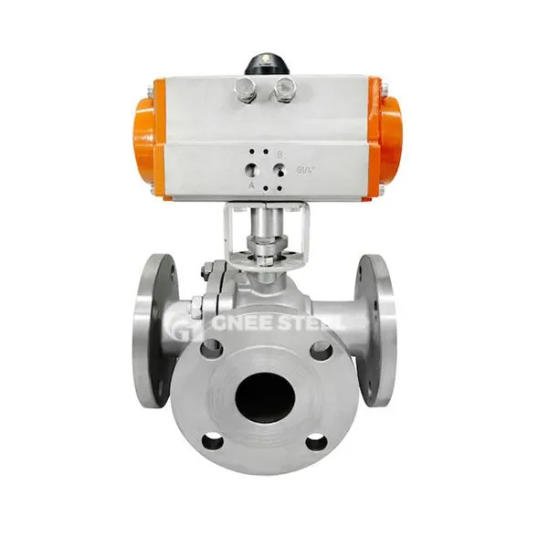 Vàlvula de bola de 3 vies pneumàtiques