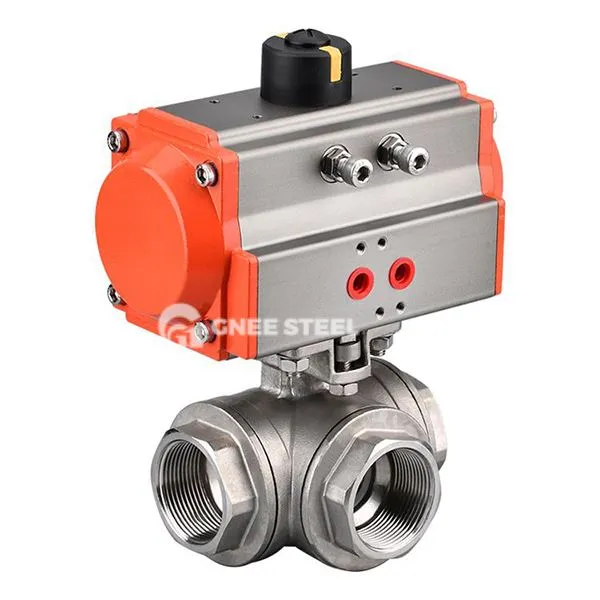 Vàlvula de bola de tres vies pneumàtiques