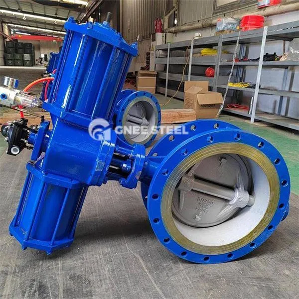 Vàlvules de papallona de triple desplaçament pneumàtic